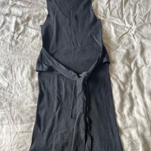 Gray Women's Sleeveless Sweater Dress